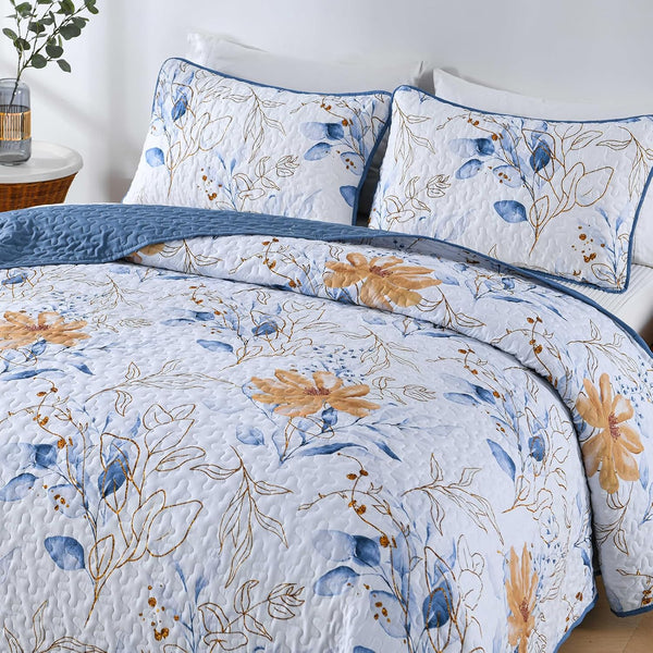 Quietude Quilted Coverlet And Pillow Covers Set Perfect For Relaxation Queen Size Queen Doonas