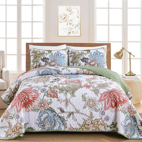Warm And Inviting Quilted Bedspread And Pillowcases Set: Designed For Relaxation Queen Size Queen Doonas