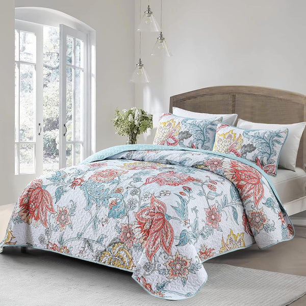 Jazzy Quilted Bedspread And Pillowcovers Set: Express Your Personality Queen Size Queen Doonas