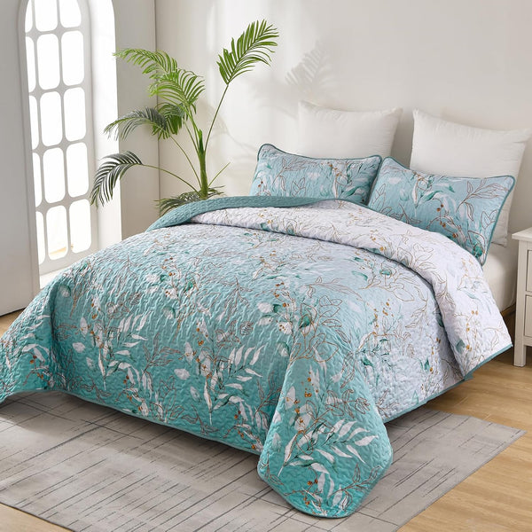 Radiating Quilted Bedspread And Pillow Covers Set Shine In Your Bedroom Queen Size Queen Doonas