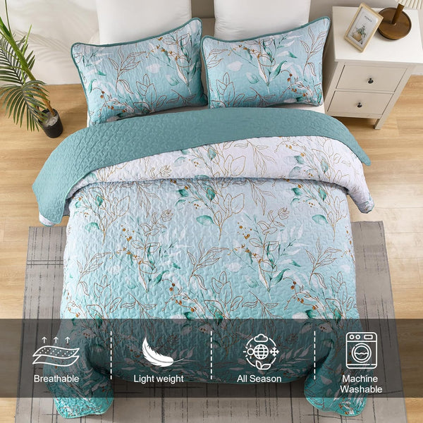 Radiating Quilted Bedspread And Pillow Covers Set Shine In Your Bedroom Queen Size Queen Doonas