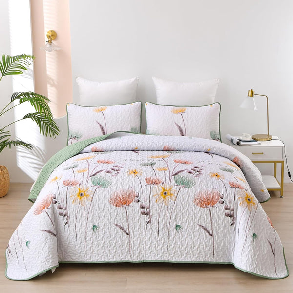 Intricate Quilted Coverlet And Pillowcases Set: A Work Of Art For Your Bedroom Queen Size Queen Doonas
