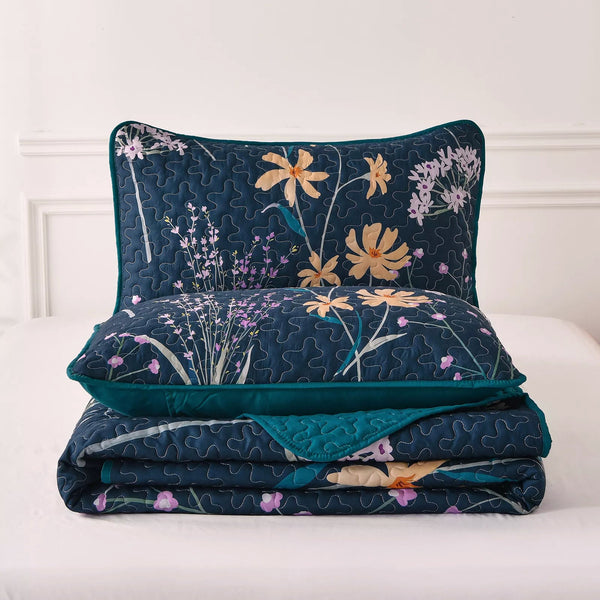 Abstract Quilted Coverlet And Pillowcovers Set: Unique Artistic Queen Size Queen Doonas
