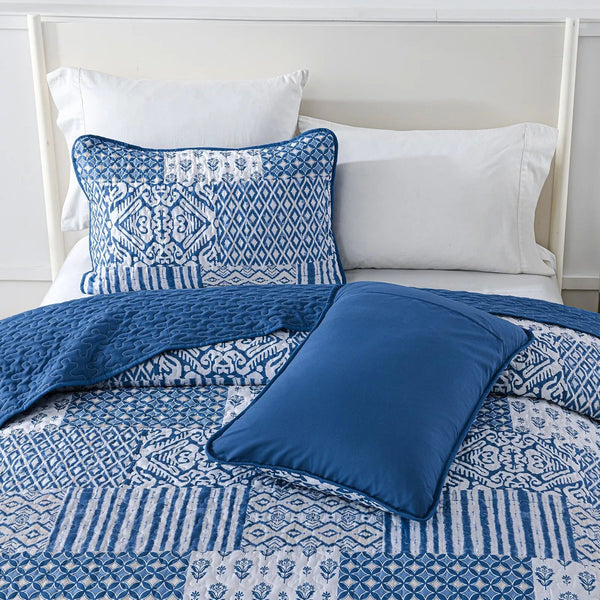 Blissful Quilted Bedspread And Pillowcovers Set: Relax In Style Queen Size Queen Doonas