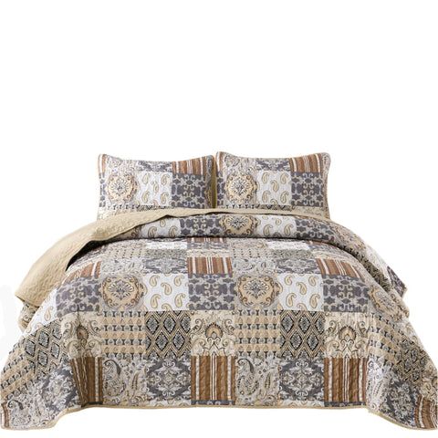 Styleforhome Quietude Quilted Coverlet And Pillowcovers Set: Perfect For Relaxation Queen Size Queen Doonas
