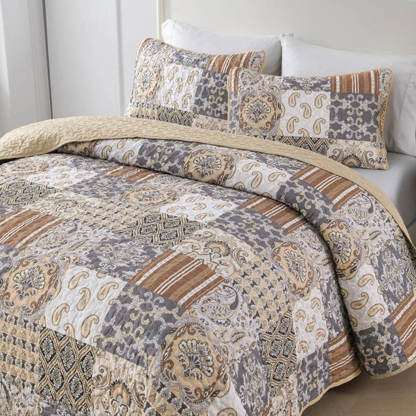Styleforhome Quietude Quilted Coverlet And Pillowcovers Set: Perfect For Relaxation Queen Size Queen Doonas