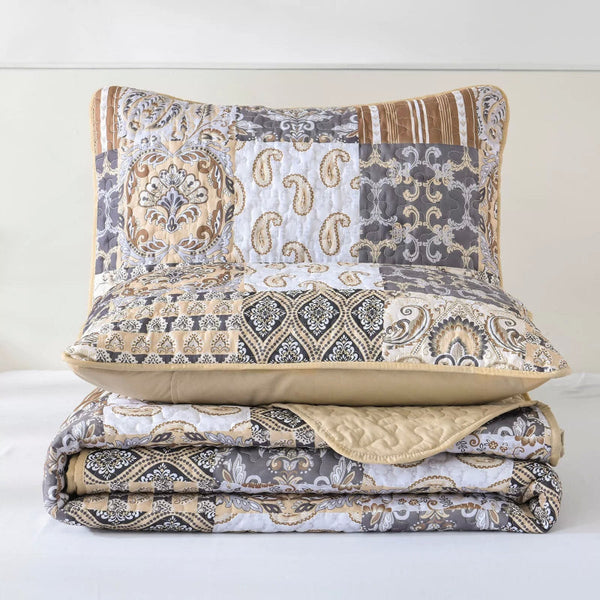 Styleforhome Quietude Quilted Coverlet And Pillowcovers Set: Perfect For Relaxation Queen Size Queen Doonas