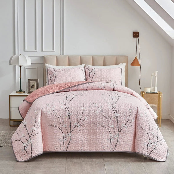 Versatile Quilted Coverlet And Pillowcases Set: Adapts To Every Season Queen Size Queen Doonas