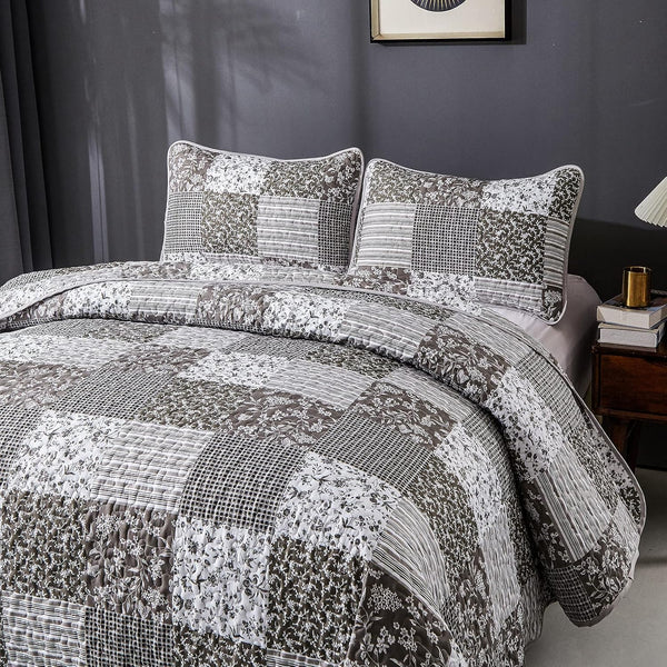 Bold Quilted Bedspread And Pillowcovers Set: Make Statement Queen Size Queen Doonas