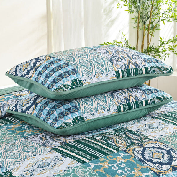 Exquisite Regal Purple 3 Pc Bedspread And Pillow Cover Set Quilt Covers