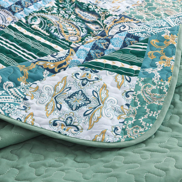 Exquisite Regal Purple 3 Pc Bedspread And Pillow Cover Set Quilt Covers