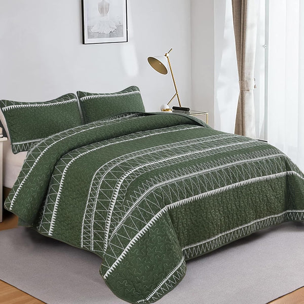 Elegant Quilted Bedspread And Pillowcases Set: Perfect For Luxe Bedroom Feel Queen Size Queen Doonas