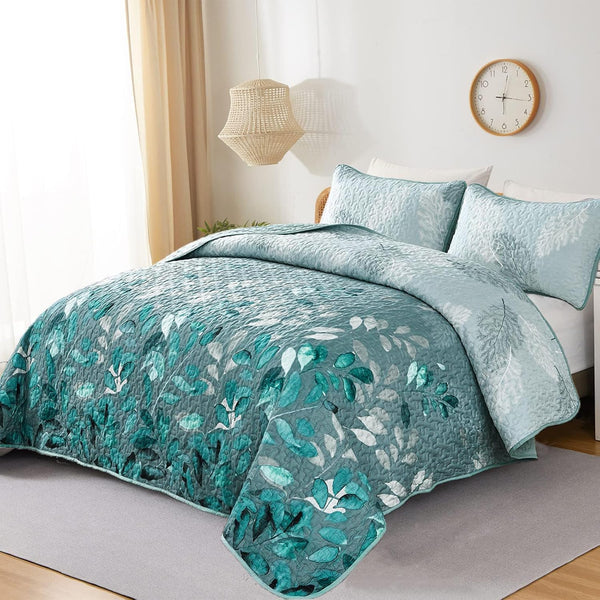 Crafted Quilted Bedspread And Pillowcases Set: Testament To Elegance Queen Size Queen Doonas
