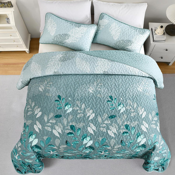 Crafted Quilted Bedspread And Pillowcases Set: Testament To Elegance Queen Size Queen Doonas