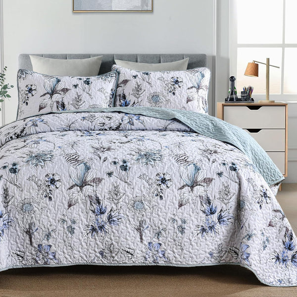 Yearning Quilted Coverlet And Pillowcovers Set: For Better Night's Sleep Queen Size Queen Doonas