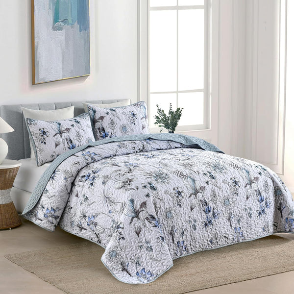 Yearning Quilted Coverlet And Pillowcovers Set: For Better Night's Sleep Queen Size Queen Doonas