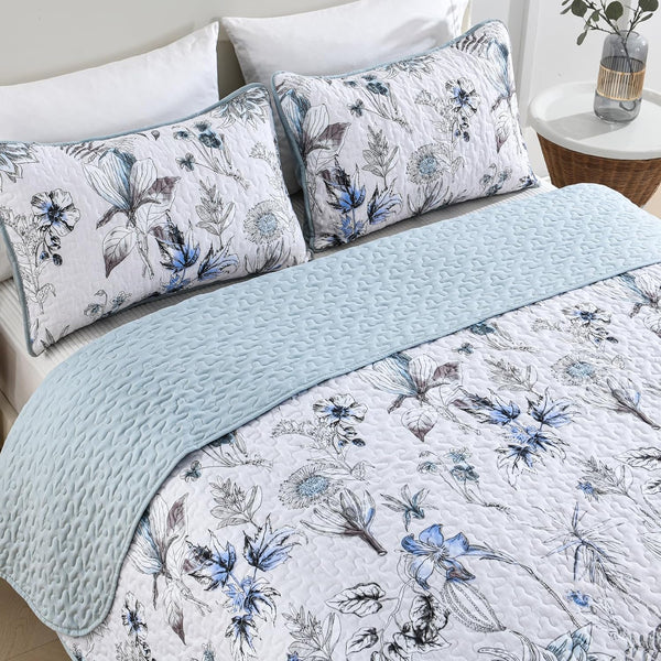 Yearning Quilted Coverlet And Pillowcovers Set: For Better Night's Sleep Queen Size Queen Doonas