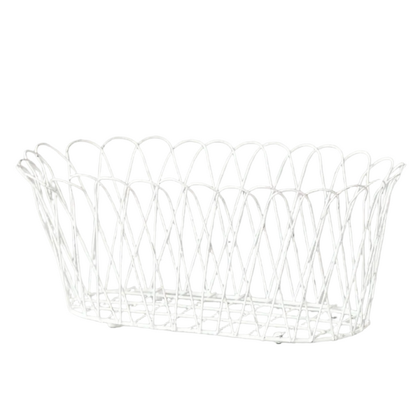 Casa Verde Wire Planter Alfabia Double Antique White Planters & Vases