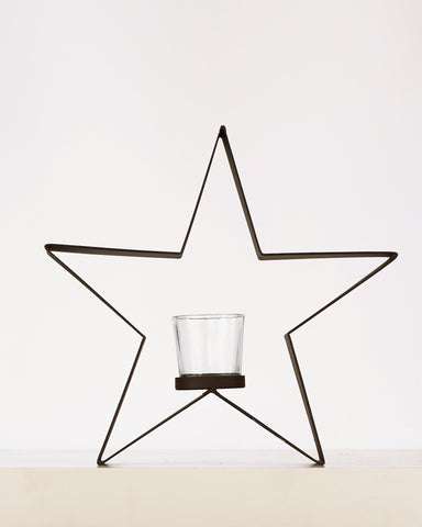 Casa Verde Shaker Star With Votive Rust 29X5x27cm Candle Holders & Accessories