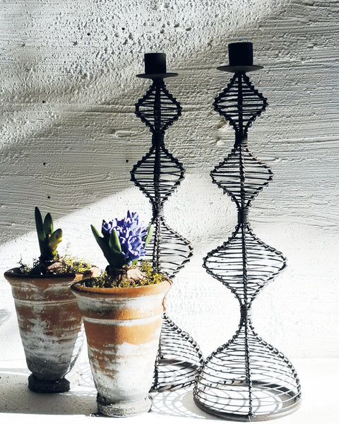 Casa Verde Wire Candlestick Dakar Antique Rust 30Cm Candle Holders & Accessories