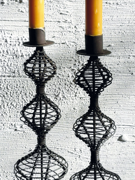 Casa Verde Wire Candlestick Dakar Antique Rust 30Cm Candle Holders & Accessories