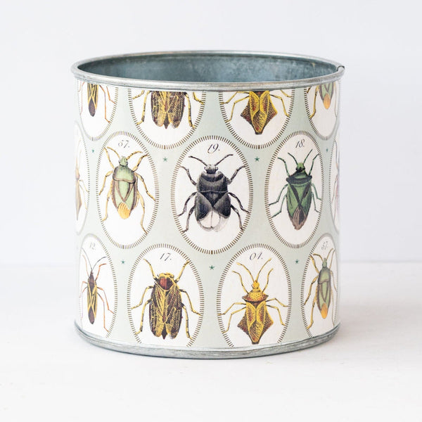 Tin Planter Bugtasia Taupe Set Of 4 Planters & Vases