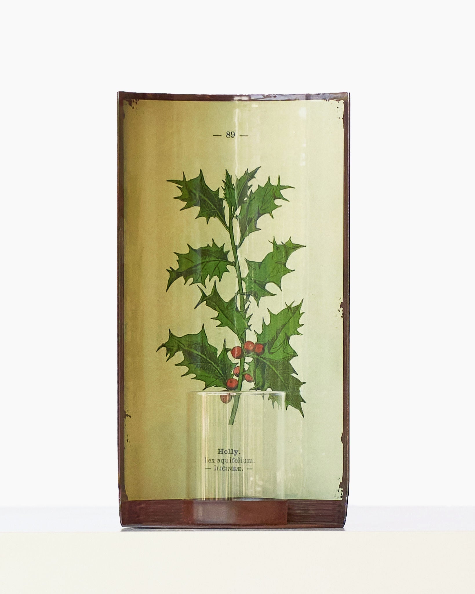 Casa Verde Tin Oval Sconce Holly 21Cm Candle Holders & Accessories