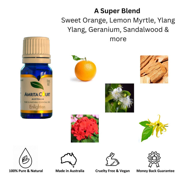 Amrita Court Pure And Essential Oils Enlighten 10Ml Aromatherapy