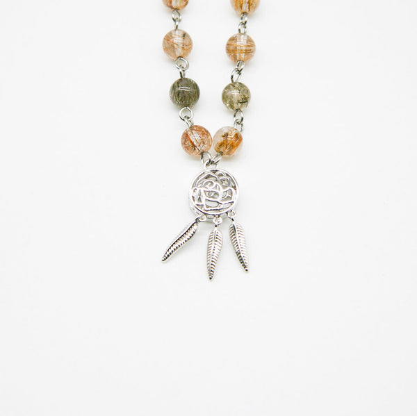 Gift Box Rose White Gold Aroma Necklace + Purify Oil Blend Necklaces & Pendants