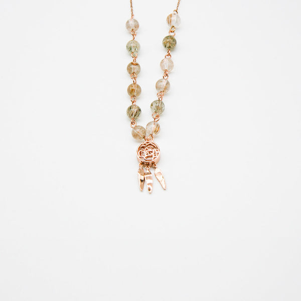 Gift Box Rose Gold Aroma Necklace + Purify Oil Blend Necklaces & Pendants