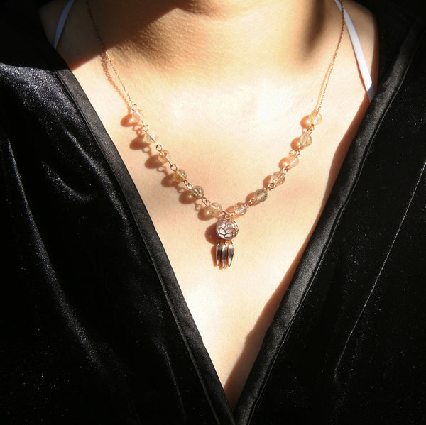 Gift Box Rose Gold Aroma Necklace + Purify Oil Blend Necklaces & Pendants