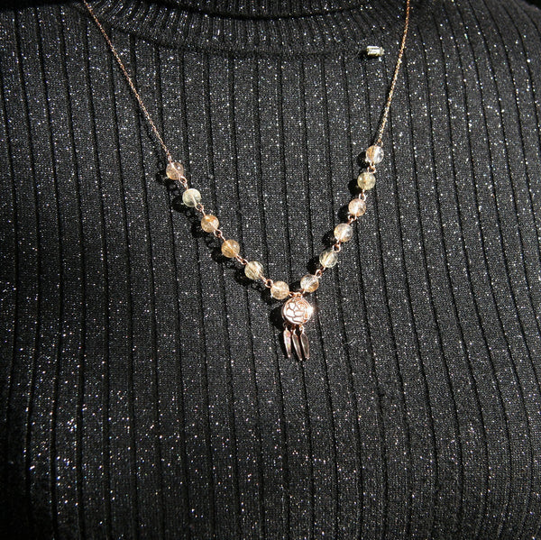 Gift Box Rose Gold Aroma Necklace + Purify Oil Blend Necklaces & Pendants