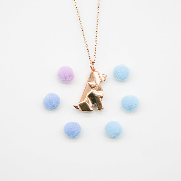 Gift Box Dog Rose Gold Aroma Necklace + Purify Oil Blend Necklaces & Pendants