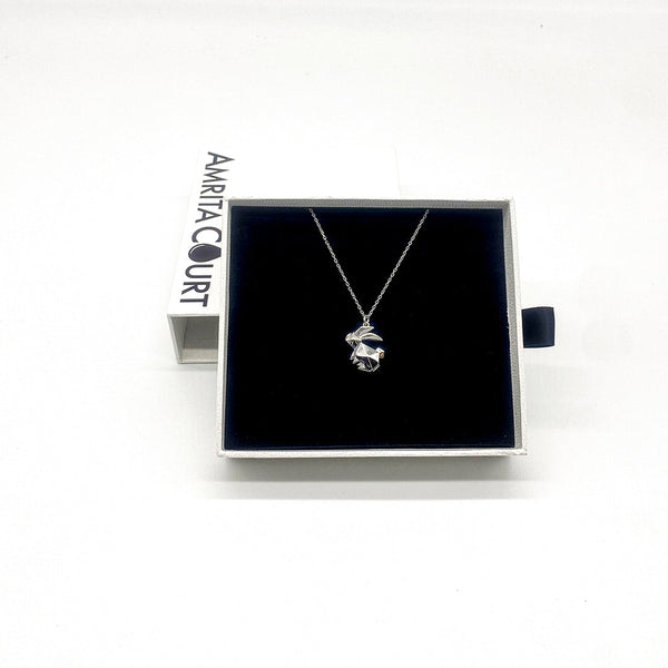Gift Box Rabbit White Gold Aroma Necklace + Purify Oil Blend Necklaces & Pendants