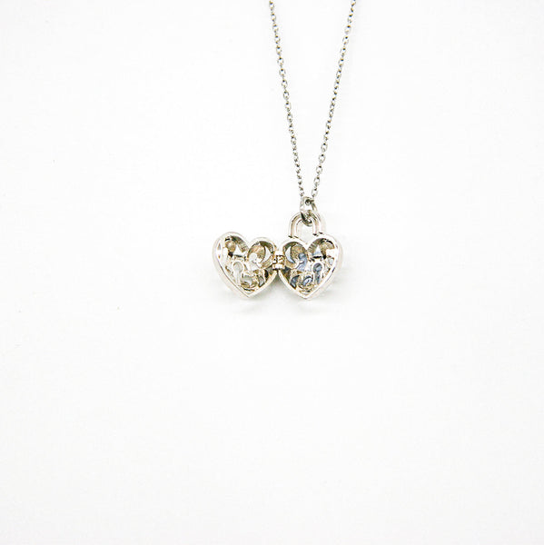 Gift Box Heart Lock White Gold Aroma Necklace + Purify Oil Blend Necklaces & Pendants