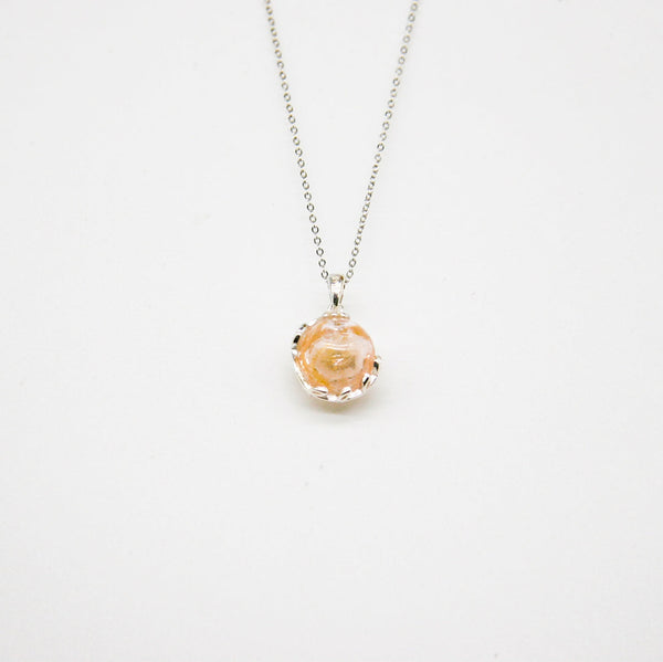 Gift Box Aroma Necklace White Gold Planet Nebula Nova (Pink) + Purify Oil Blend Necklaces & Pendants