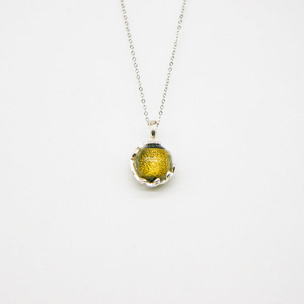 Gift Box Aroma Necklace White Gold Planet Stellar Midnight (Golden Dark Blue) + Purify Oil Blend Necklaces & Pendants