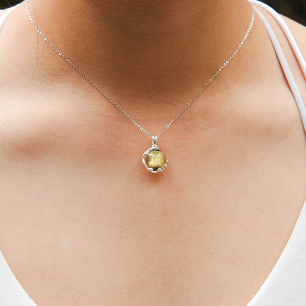 Gift Box Aroma Necklace White Gold Planet Stellar Midnight (Golden Dark Blue) + Purify Oil Blend Necklaces & Pendants