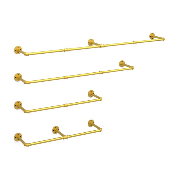 Gold Wall Mounted Clothes Rack A Strong Metal Garment Hanging Rail Garment Racks