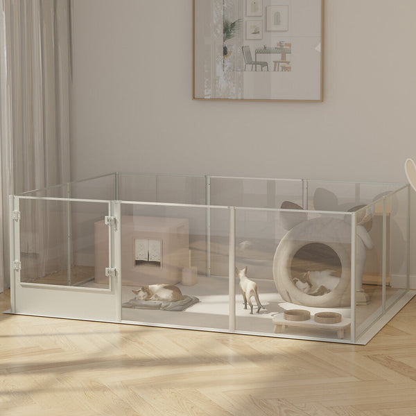 Versatile Sleek Thick Acrylic Pet Playpen Dog Puppies Run Kennel Rabbit Pen Fences & Pens