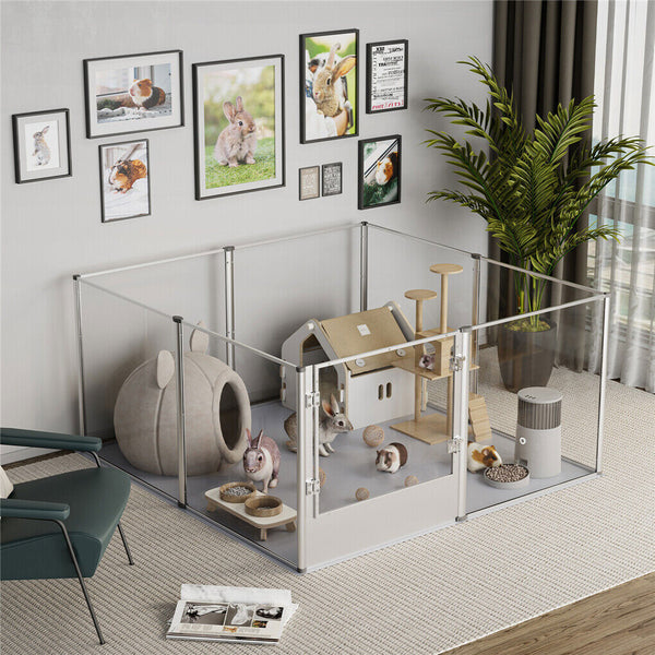 Versatile Sleek Thick Acrylic Pet Playpen Dog Puppies Run Kennel Rabbit Pen Fences & Pens