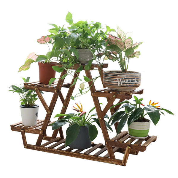 Upgraded Thick Wood Indoor Plant Stand With Flower Planter Shelves Plant Stands