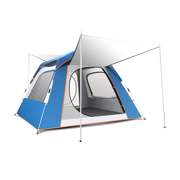 Elosung Sky Blue Four Sided Tent With Sunshade Awning Large Size (240X240x155cm) High Strength Uv Protection Multi Coating Waterproof For Outdoor Excu