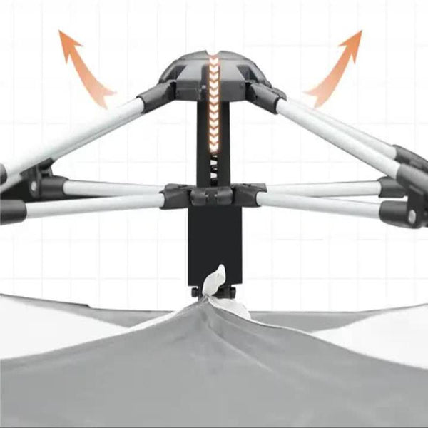 Elosung Sky Blue Four Sided Tent With Sunshade Awning Large Size (240X240x155cm) High Strength Uv Protection Multi Coating Waterproof For Outdoor Excu