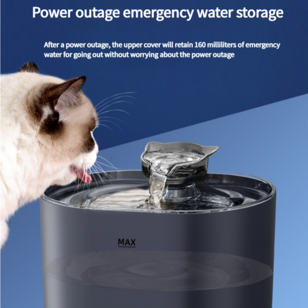 Elosung 2.2L Intelligent Sensing Pet Water Fountain With Smart Sensor Filter Black Design Dishes Feeders & Fountains