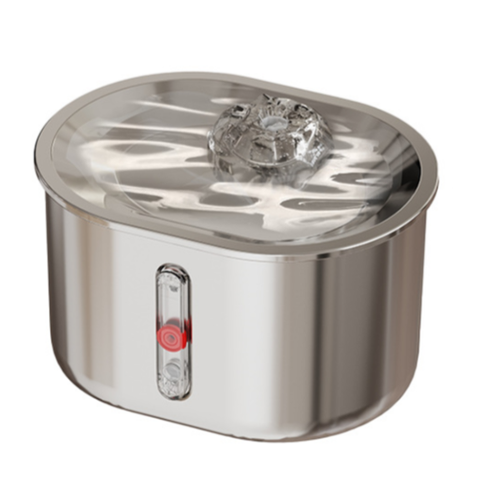 Elosung Beginner Package Stainless Steel Pet Water Fountain With Faucet Flow Usb Interface Dog Fountains