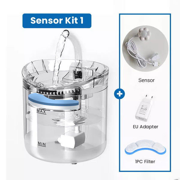 Elosung Sensor Kit Pet Water Fountain With Smart Eu Adapter And Filter Dog Fountains