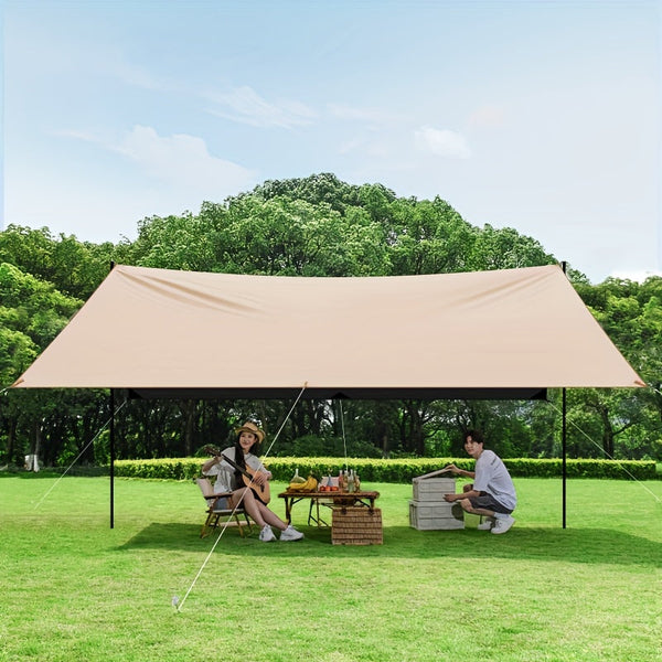 Elosung Outdoor Camping Square Black Glue Sky Curtain Sun Rain Protection 400*300Cm Other Camping