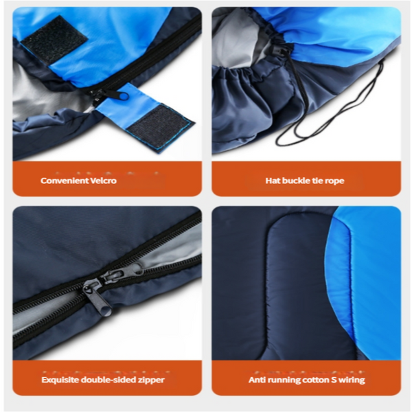 Elosung Sleeping Bag Lightweight For Adults Camping Hiking Backpacking (With Accessories + Eye Mask Earbuds Square Pillow) Sleeping Bags