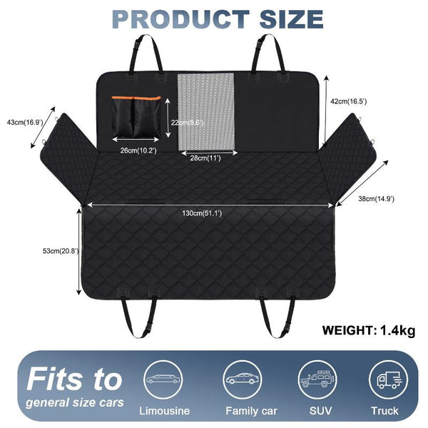 Elosung Dog Car Seat Cover Waterproof Pet For Back With Side Flaps Non Slip Durable Scratchproof Hammock Cars Trucks Suvs Pet Transport